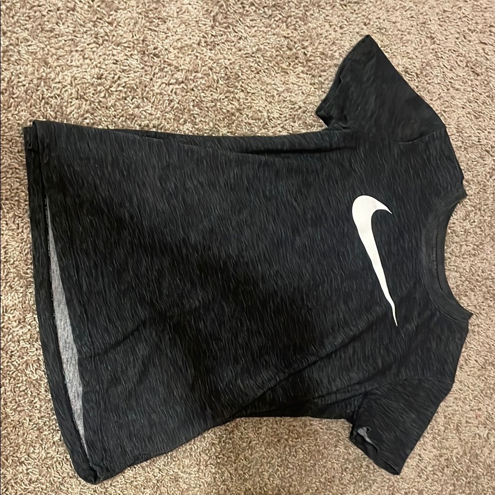 Nike Charcoal Tee with White Swoosh